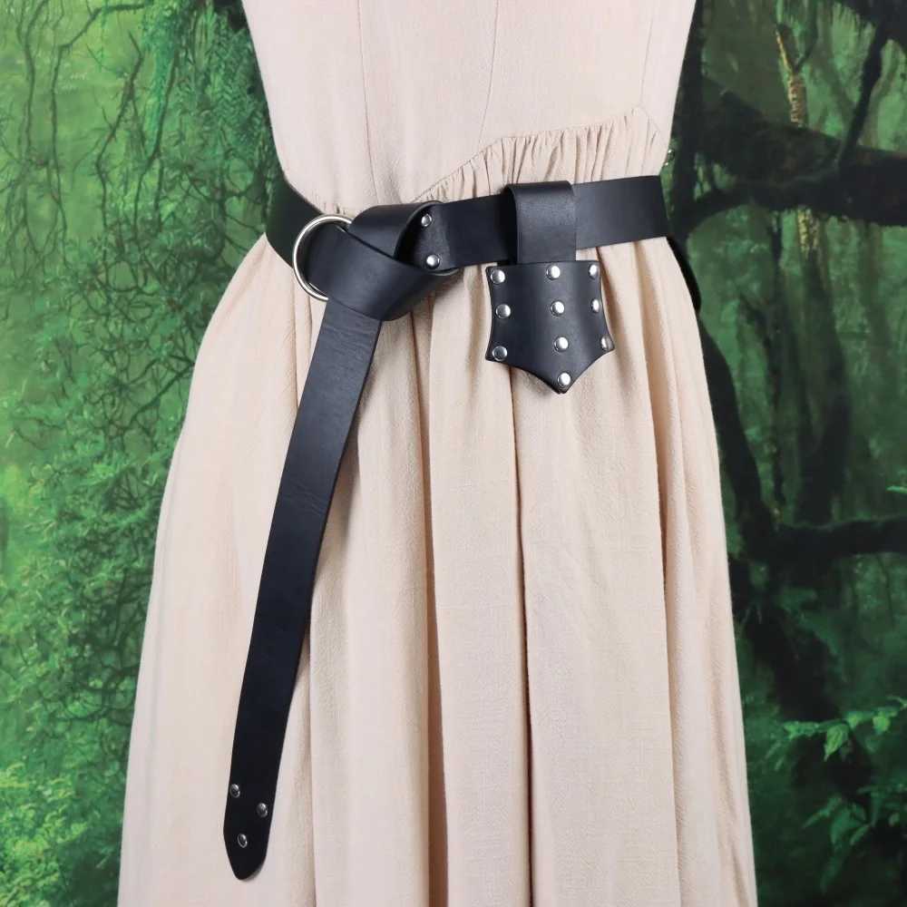 Medieval Viking Warrior PU Leather Belt Scabbard Perfect for Halloween OutingsLARP Parties Renaissance Color Cosplay Props W251024