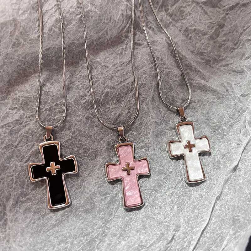 Y2K Cross Necklace With Ins Style Dark Gothic Punk Style Niche Design Unique And Spicy StyleXJ251024