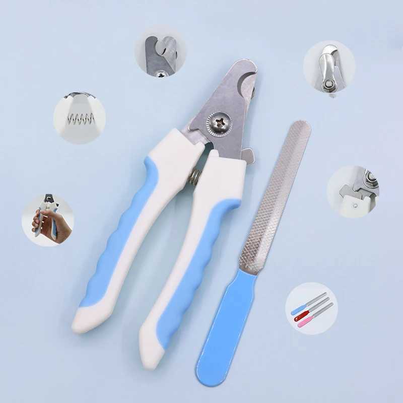 Pet Nail Clippers Pet Dog Cat Grooming Nail Scissors Stainless Steel Straight Handle Clippers Pet Supplies Z20251024