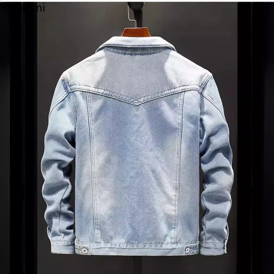 Mens Autumn Winter Plush Liner Denim Jackets Fashion Single Breasted Cardigan Coats Loose Casual Thicken Warm Retro Jacket Male 251017