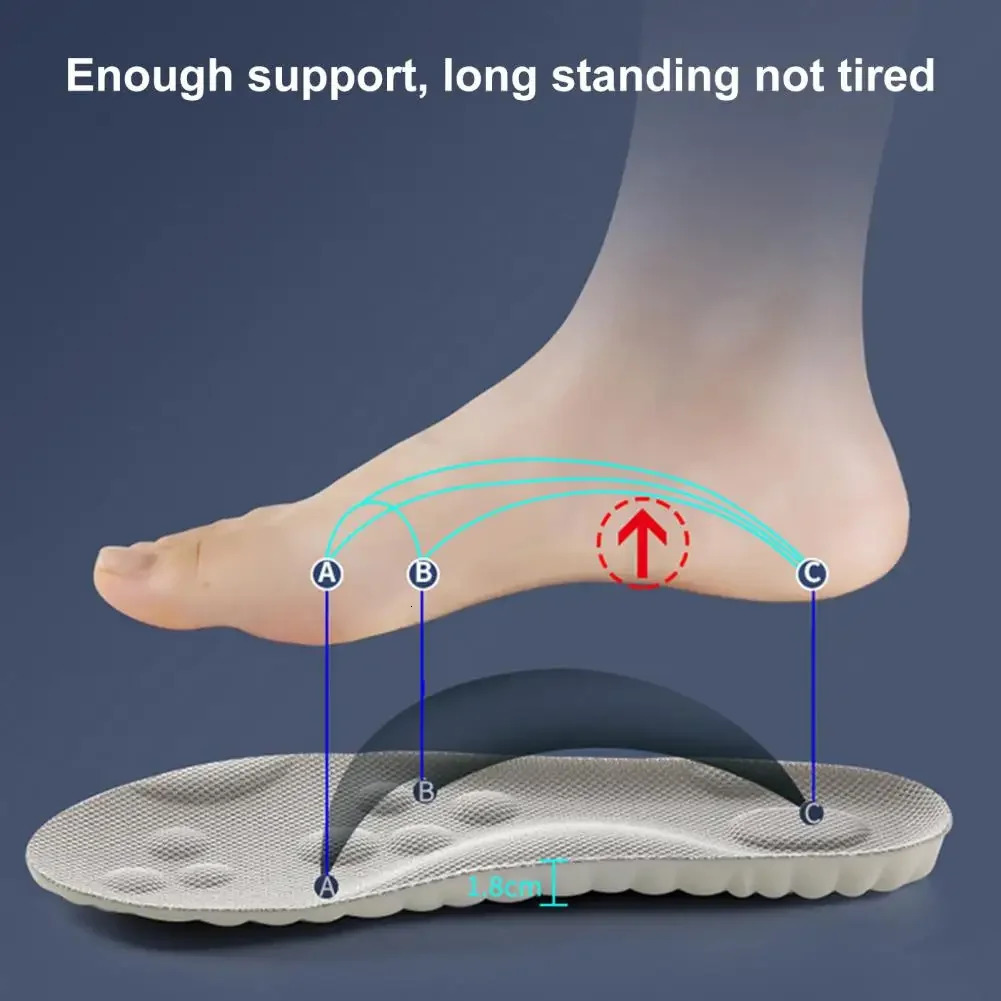 Memory Foam Insoles Cut to Fit Cloud Soles Breathable Inserts with Arch Support ShockAbsorbing Shoe Steppers for Sneakers251020