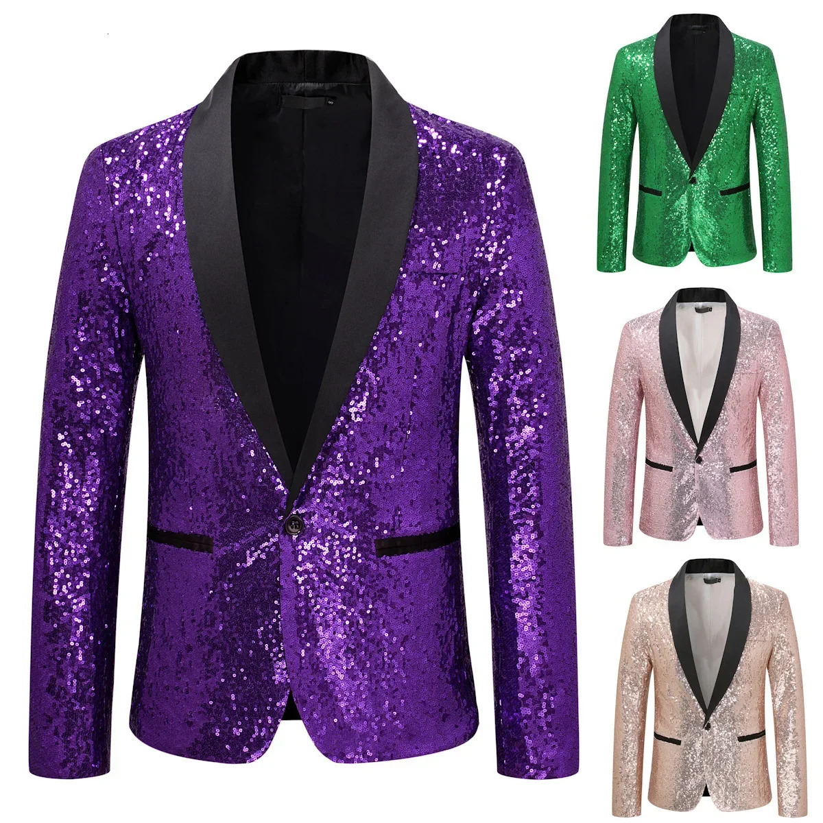 Shiny Sequin Mens Suit Jacket Casual Style Bright Effect Special Offer Arrival CrossBorder Elegant Outerwear 251023