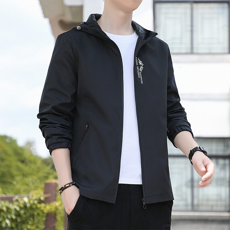 Men's Jacket Designer Hoodie Jacket Tracksuit Men Polo Veste Coat Thin Spring Autumn New Korean Style Slim Fit Youth Hooded Versatile Casual Tren