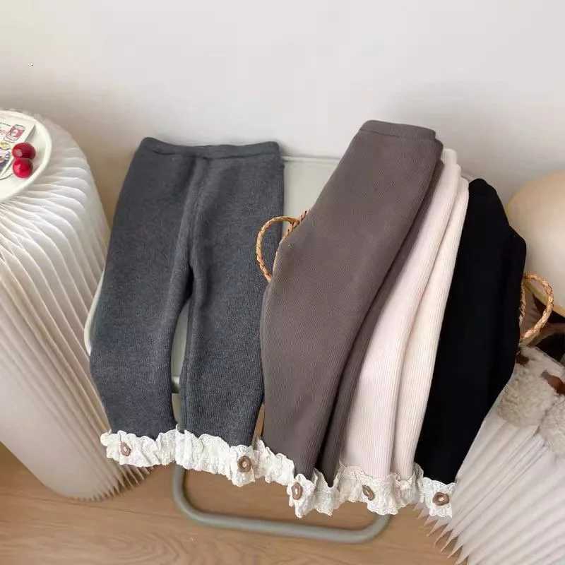 1pcs Autumn Winter Girs Legging Baby Plush Pants Kids Thermal Pants Children Fashion Korean Version Trouser Lace Slimming BottomT251024