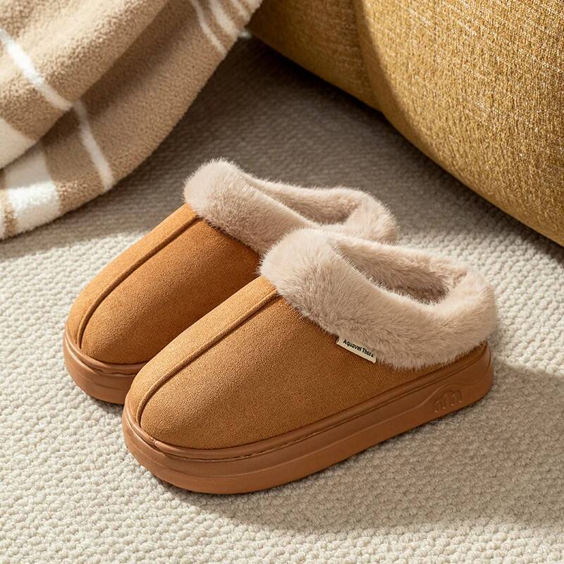Fashion Women's Winter Slippers Indoor and Outdoor Warmth Anti-slip Comfort Thick Sole Casual Couple Home Shoes Snow Boots ddmythur