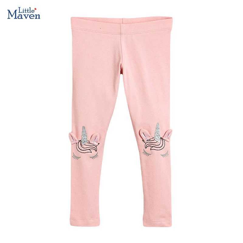 Little Maven Girls Cotton Trousers Kids Clothes Pants Childrens Clothing Cartoon Stereoscopic Embroidery Unicorn LeggingsT251024