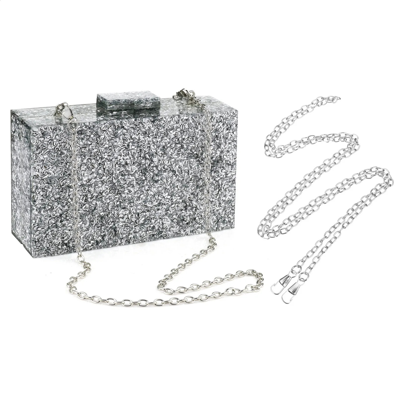 Acrylic Purses Handbags for Women Trend er Multicolor Perspex Geometric Patterns Box Clutch Banquet Evening Crossbody Bags 251023