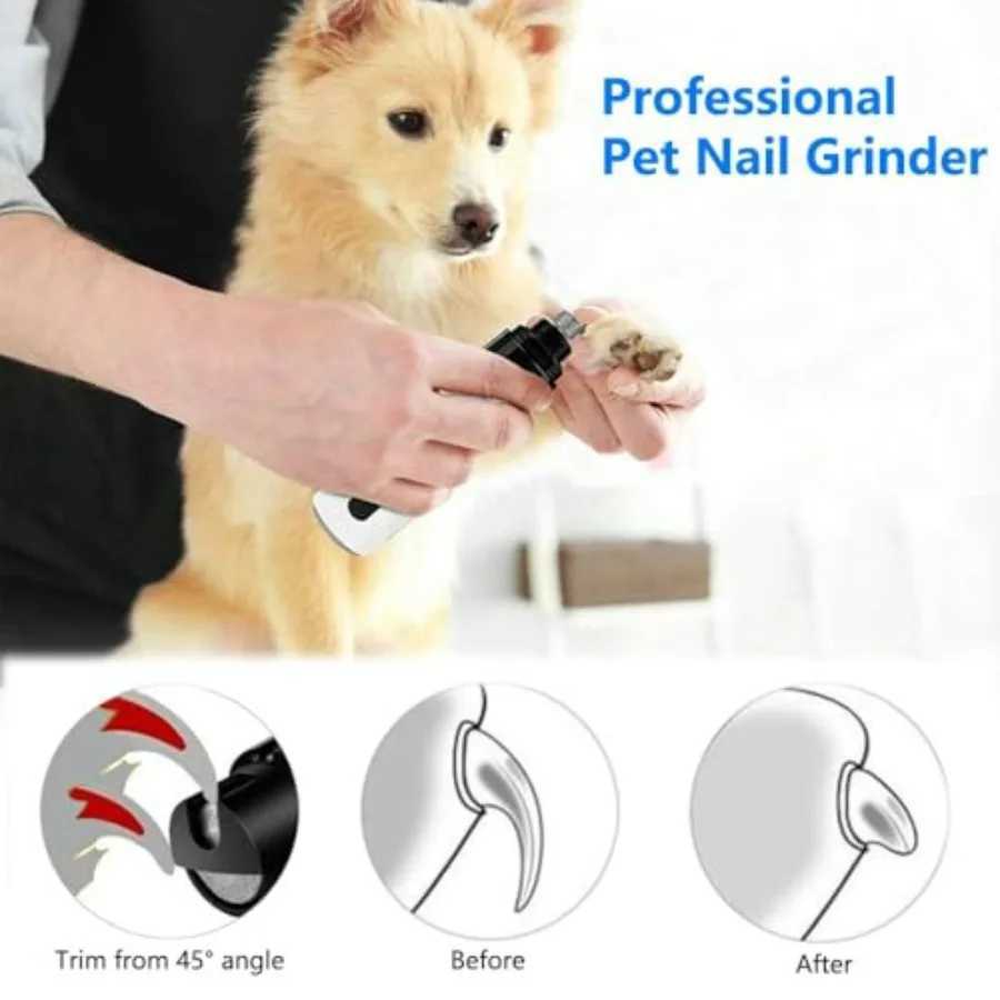 Silent Groom Pro Heusom Dog Nail Grinder Low Noise USB Rechargeable Pet Clipper for Painless and Safe Paw Grooming Trimming Ide Z20251024