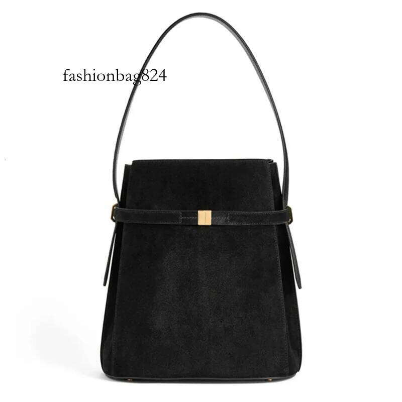 Light Fashion High-quality Top Layer Cowhide Bucket Shaped Shoulder Personalized High-end Feeling, Diagonal Cross Bag