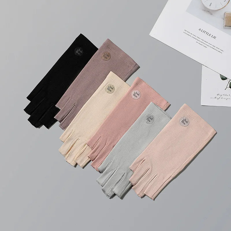 Thin Sunscreen Gloves Fashion Slip Resistant Cotton Driving Nonslip Touch Screen Antiultraviolet Sunscreen Glove 251021