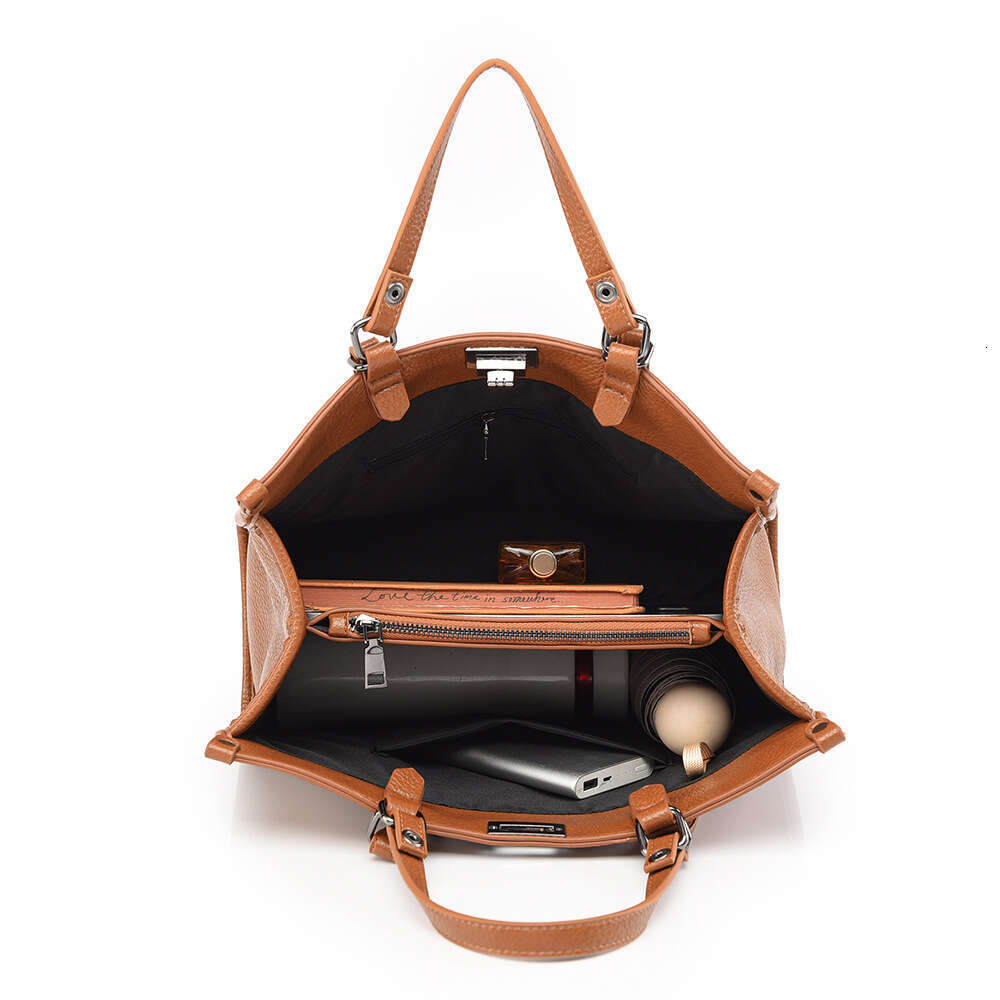 Fashion designer bag tote bag Lychee Pattern Large Capacity Women's New Texture Handbag Autumn And Winter Commuting Shoulder Bag