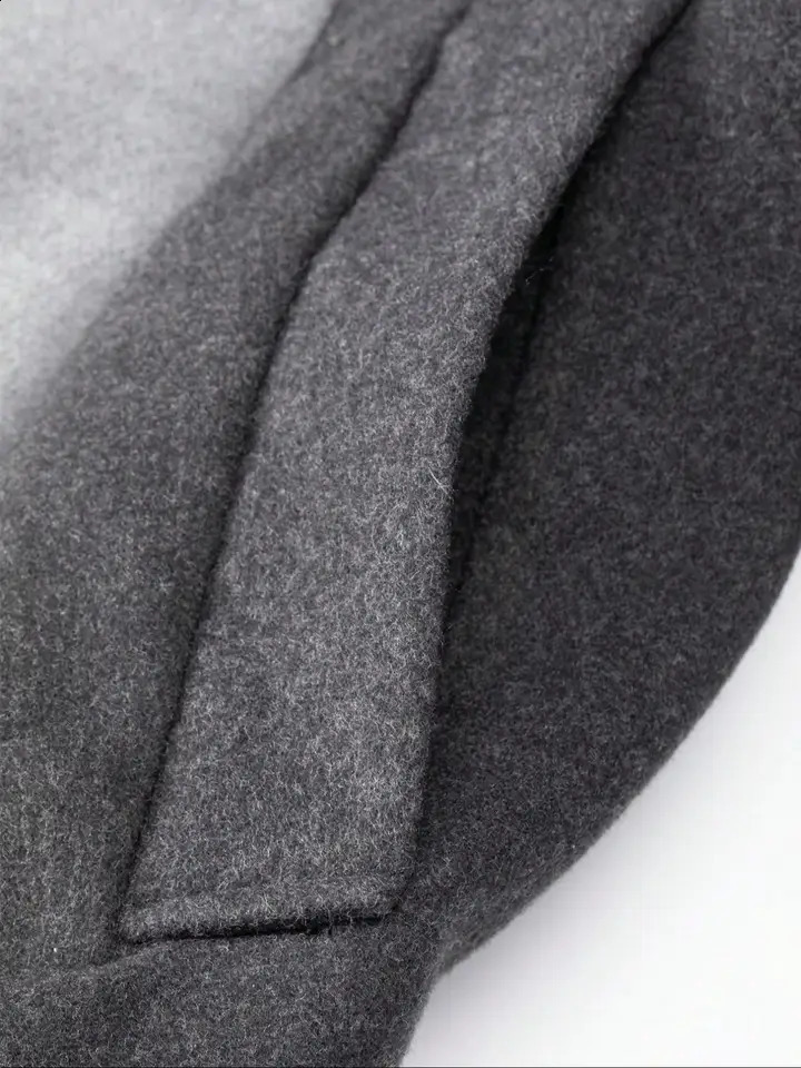 Unisex Woolen Overcoat Long Sleeve Casual Jacket with Pockets Comfortable Daily Wear Business Autumn Winter Fashion Stree 251018