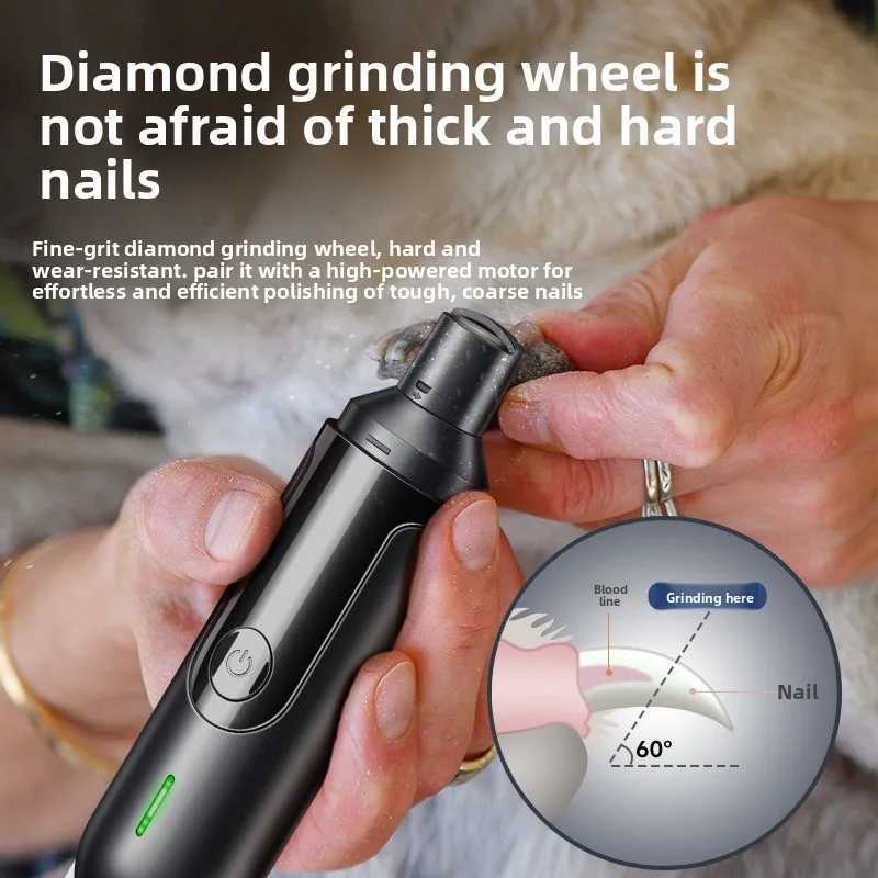 Pet Nail Clipper USB Rechargeable Electric Dog Nail Grinder Pet Nail Trimmers Painless with Polisher Wheel for Small Large Pets Z20251024