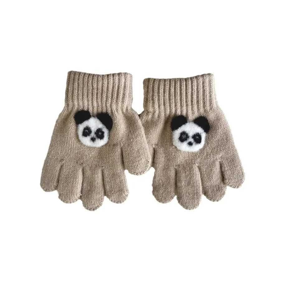 Cartoon Childrens Gloves 36 Years Autumn and Winter Fashion Girls Boys Knitted Warm Fivefinger Gloves Cute Rabbit Y251024