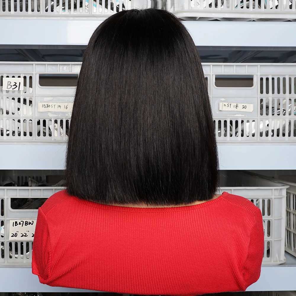 250 PreBleached Knots Precut Lace Bob Wigs Glueless 10inch 64 Lace Wigs Double Drawn Vietnamese Human Hair Wigs Preplucked W251023