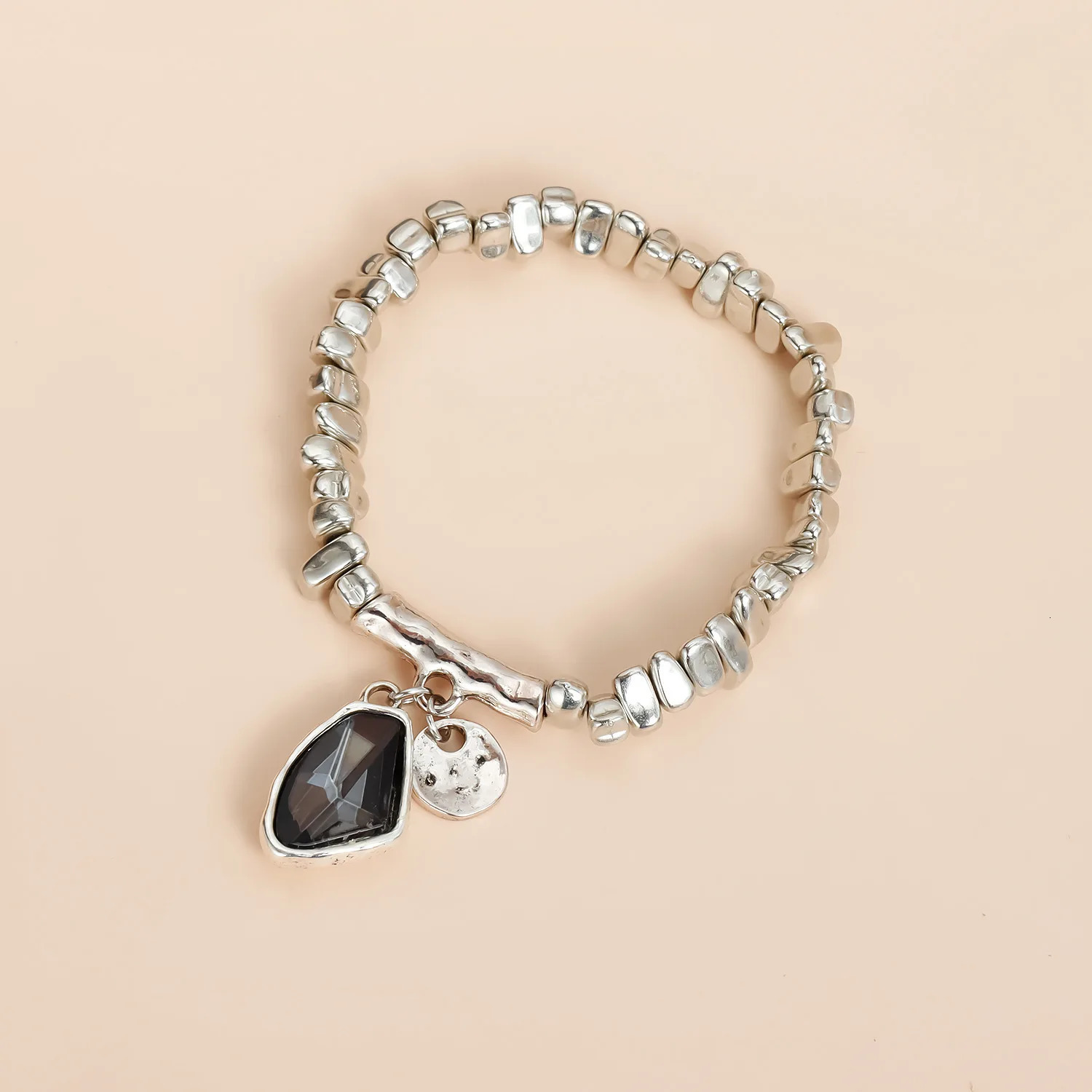 Irregular Beads Choker Necklace for Women Fashion Elegant Bracelets Black Heart Pendant Necklaces Wedding Party Jewelry Gift 251016