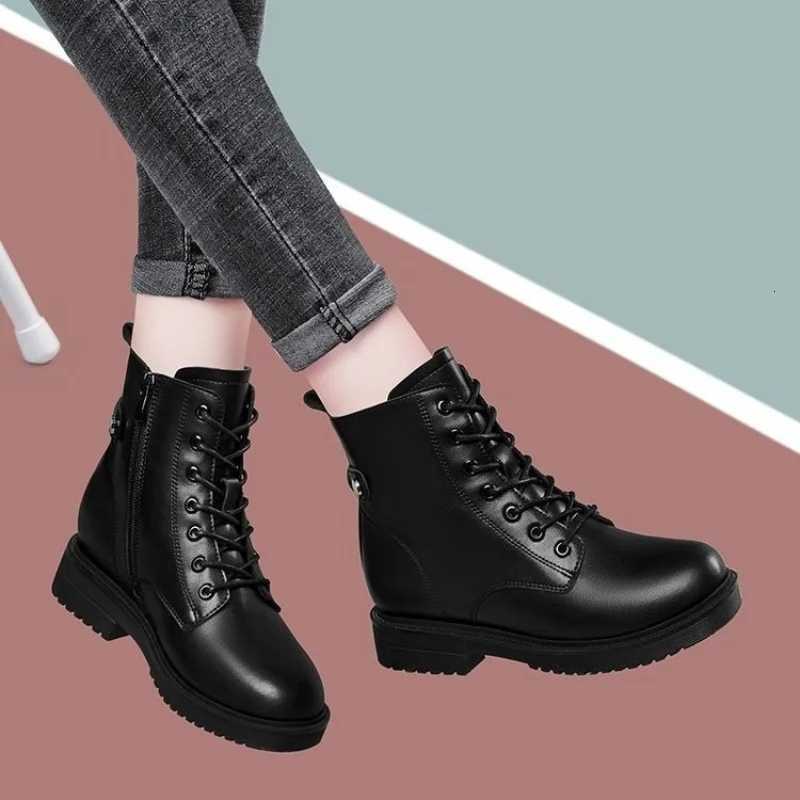 Women new winter black short boots Outdoor non slip walking shoes Casual thick soled Chelsea Boots Fashion comfort shoe Botas De W251024