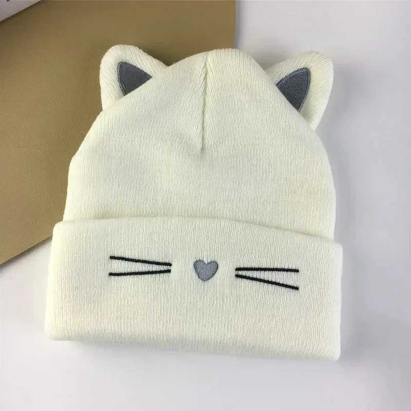 Korean Autumn Winter Hat for Toddler Lovely Animal Cat Beanie for Toddler Boy Girl Warm Elastic Baby Hat for 15YL251024