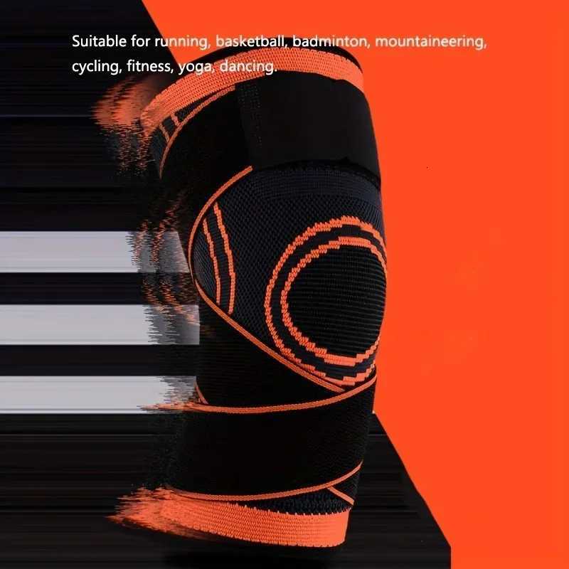 1PC Sports Knee Pad Men Pressurized Elastic Knee Pad Support Fitness Gear Basketball Volleyball Brace Tennis Cycling ProtectorW251024