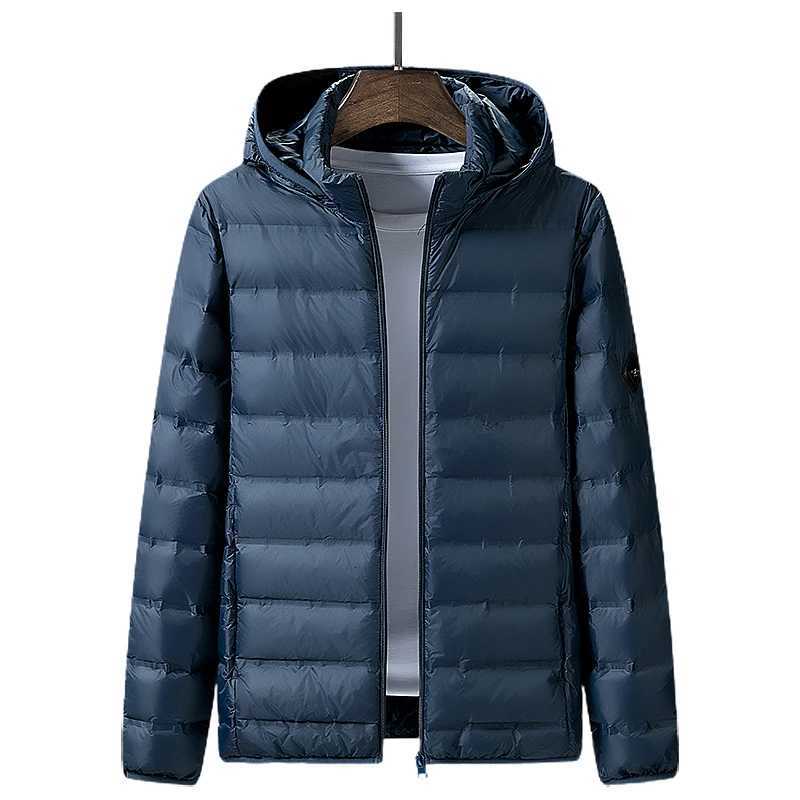 Men White Duck Down Jacket Winter Warm Hooded Windproof Puffer Jacket Detachable Hat Lightweight Casual High Quality Coat Male Z251024
