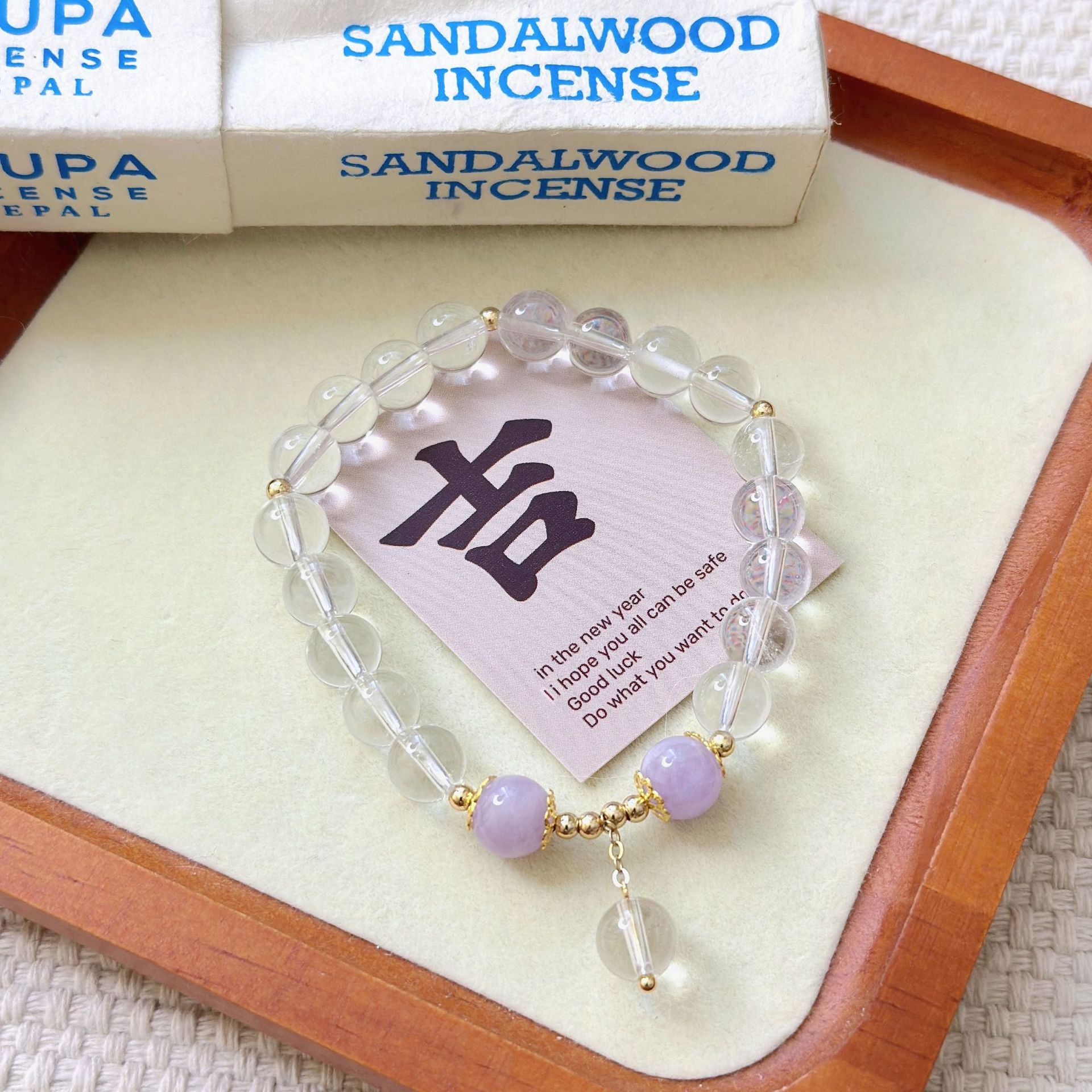 Lavender Amethyst Tassel Bracelet for Women - Single Loop Fashion Hand Chain
