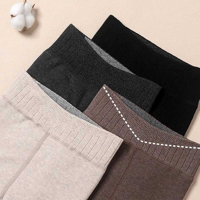 2026 New Warm Skinnny Girl Thick Leggings Autumn Winter Striped Cuffs Teenage Girls Nine Point Pants for 015Y StockingsT251024