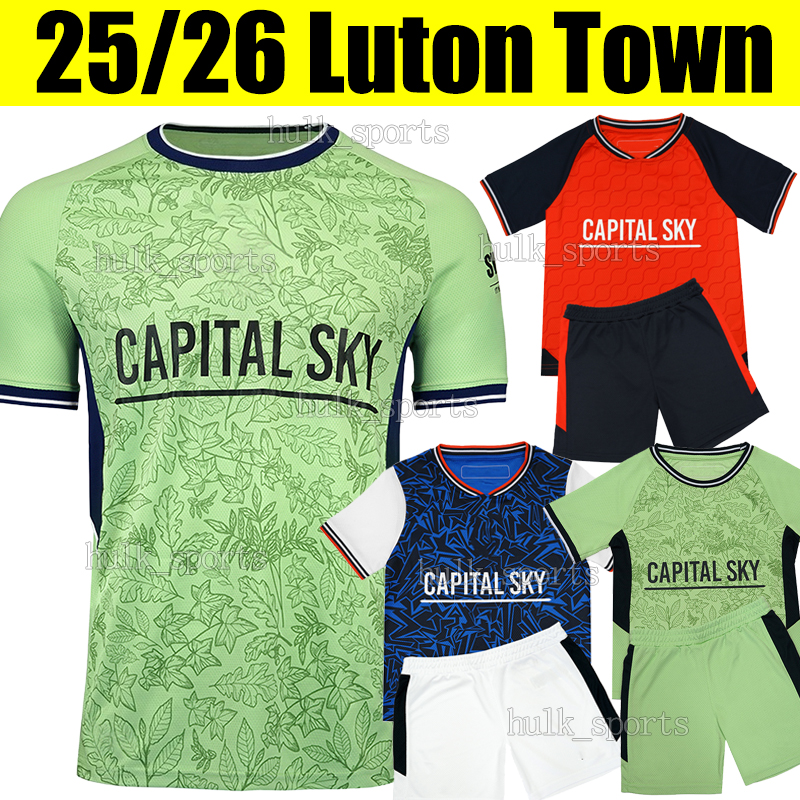 25/26 LutonS Town Soccer Jerseys NORDAS KODUA ALLI YATES MORRIS NELSON SAVILLE CLARK BRAMALL ANDERSEN ADEBAYO JONES WELLS SHEA Football Shirts Men Kids Kits set socks