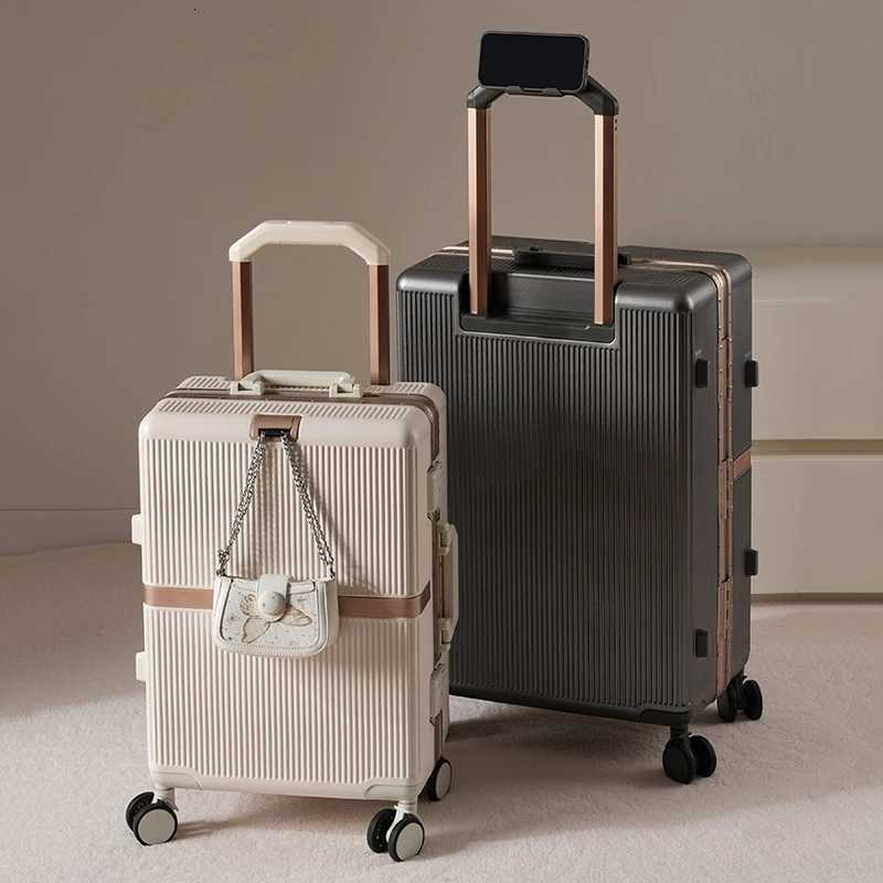 2025 New Luggage Carrier 20inch CarryOn Luggage with Aluminum Frame Large Capacity 28inch Combination Lock Suitcase UnisexW251024