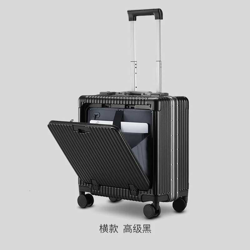 Side opening small short distance luggage business travel trolley 18 inch horizontal boarding password box Boarding CaseW251024