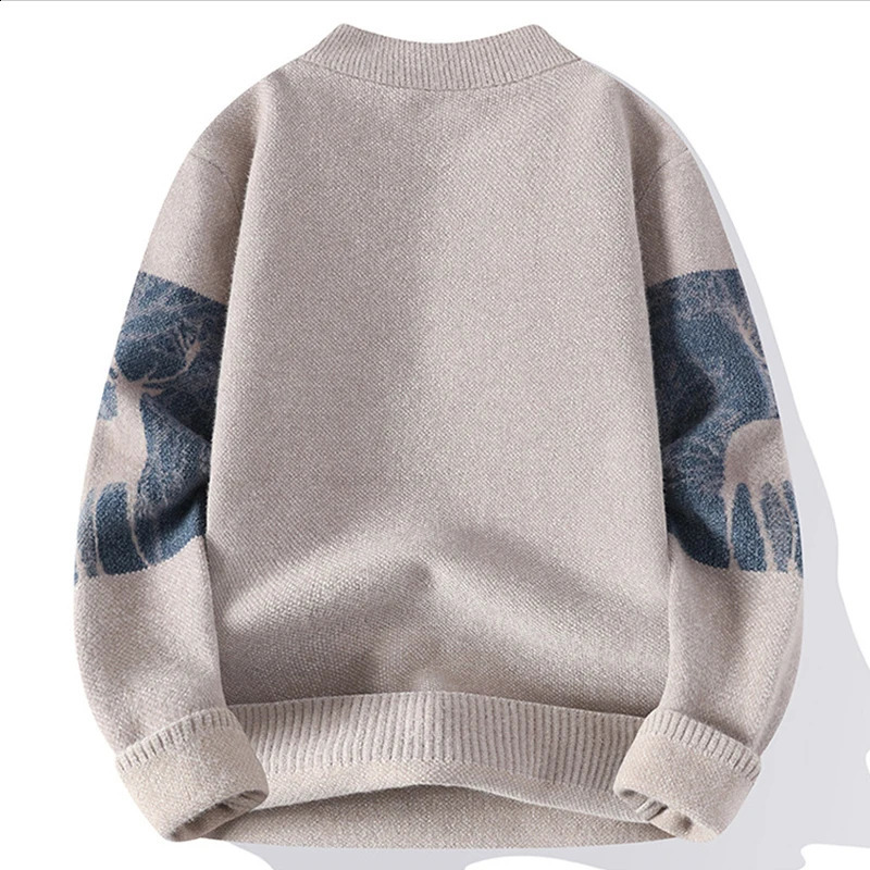 Christmas Sweaters Mens Fall Winter Casual O Neck Long Sleeve Knitted Jumpers Men Clothing Knitting Slim Fit Sweater Streetwear 251023