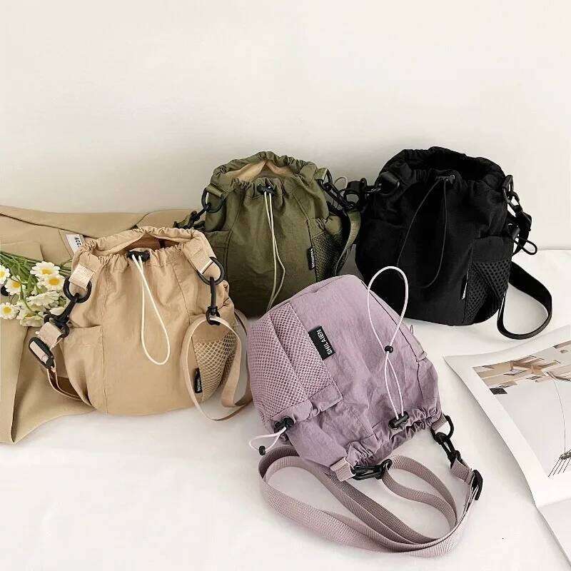 Casual Single Shoulder Commuter Mobile Phone Crossbody Bag Nylon Material Women Handbags