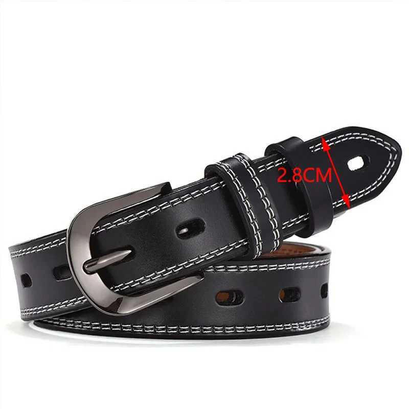 Women Genuine Leather Belt For Female Strap Casual Allmatch Ladies Adjustable Belts Designer High Quality Brand W251024