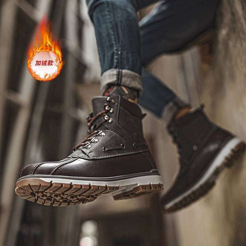 Extra 47 Outdoor Winter Snow Training Work Boots, Waterproof, Anti-Slip And Warm, Autumn Men's Shoes