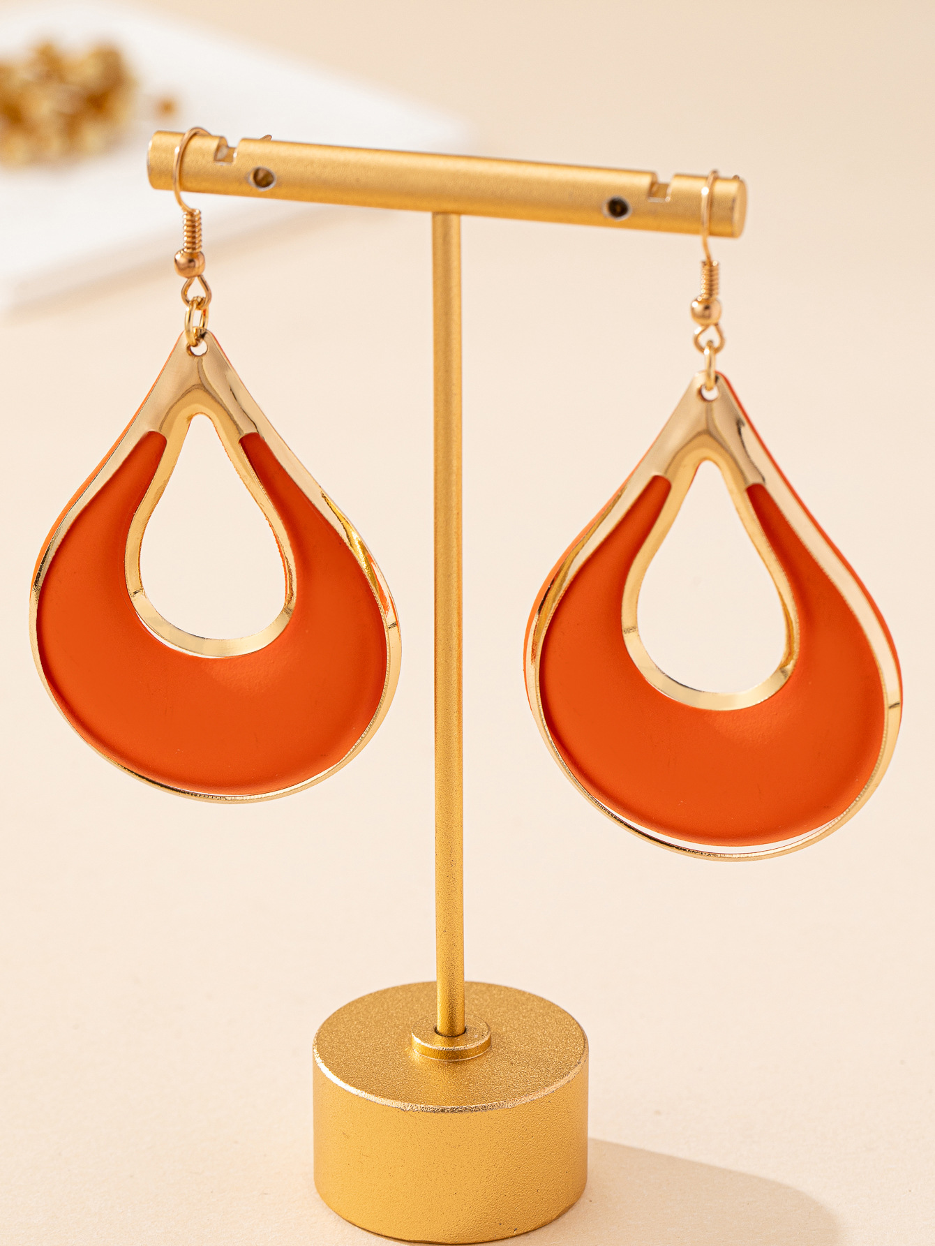 Designer earrings Luxury earrings Waterdrop multi-color niche high-end light luxury metal earrings gold earrings free shipping gift for women