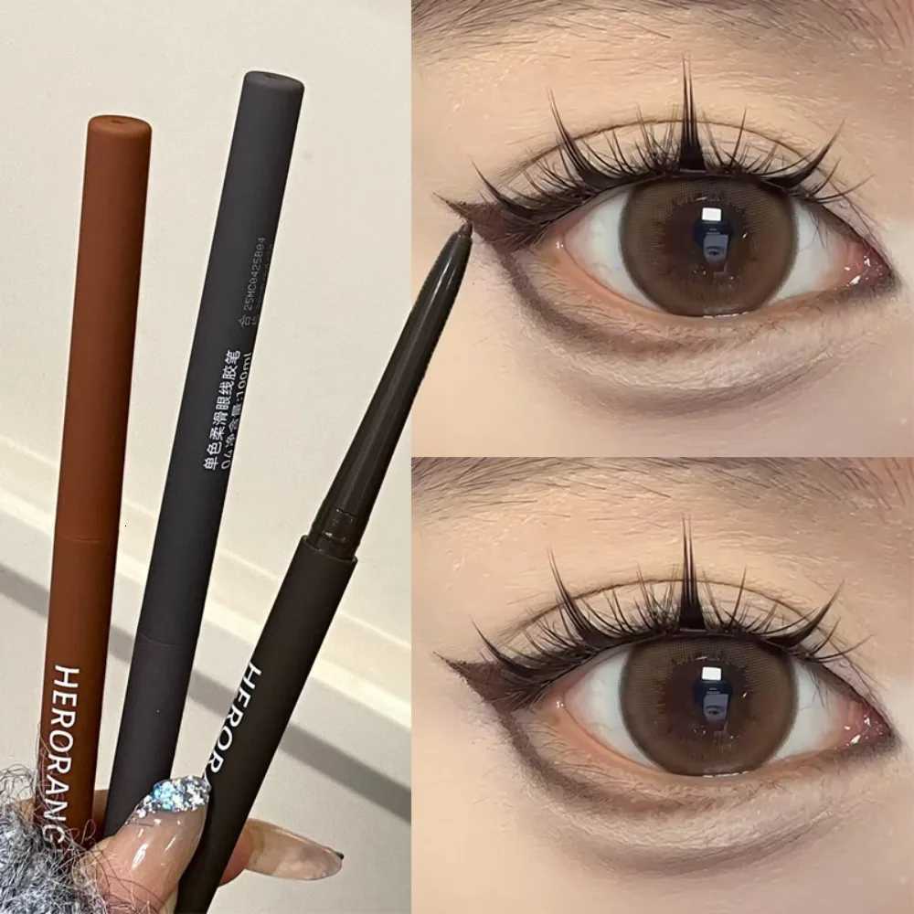 Ultrafine Gel Eyeliner Pencil Black Brown Under Eye Liner Pen Waterproof Matte Lying Silkworm Quick Drying Lasting Eyes MakeupL251024