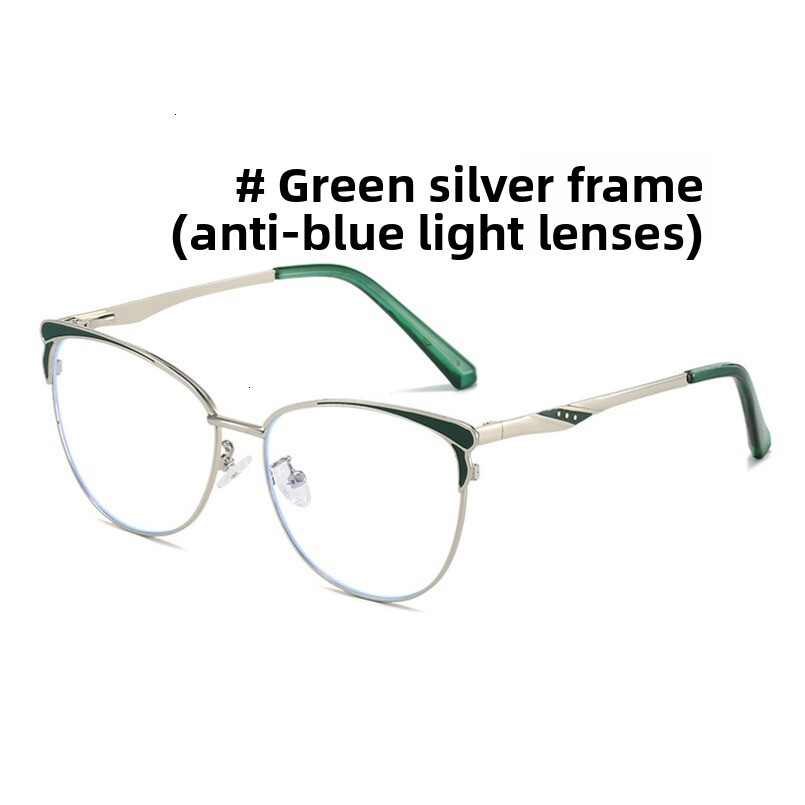 New Blue Light Blocking Versatile Cat Eye Frame Fashion Ins Personality Trendy Women's Special No Makeup Glasses