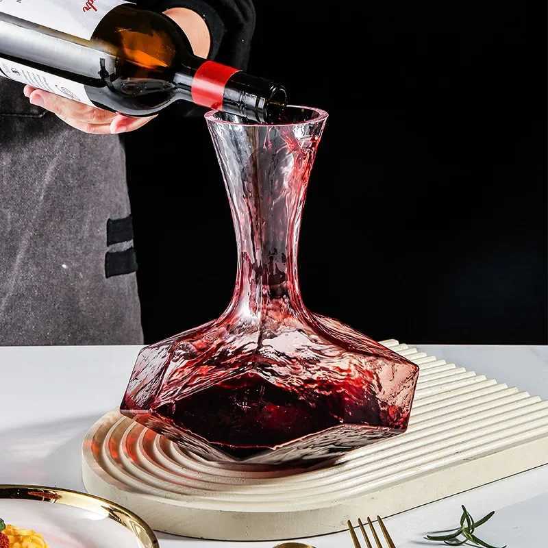Irregar Wine Decanter Creativity 1450ml Decanter Dispenser Crystal Wine Aerator Mirror Jug Gift Bar Decor Art ware Y251024