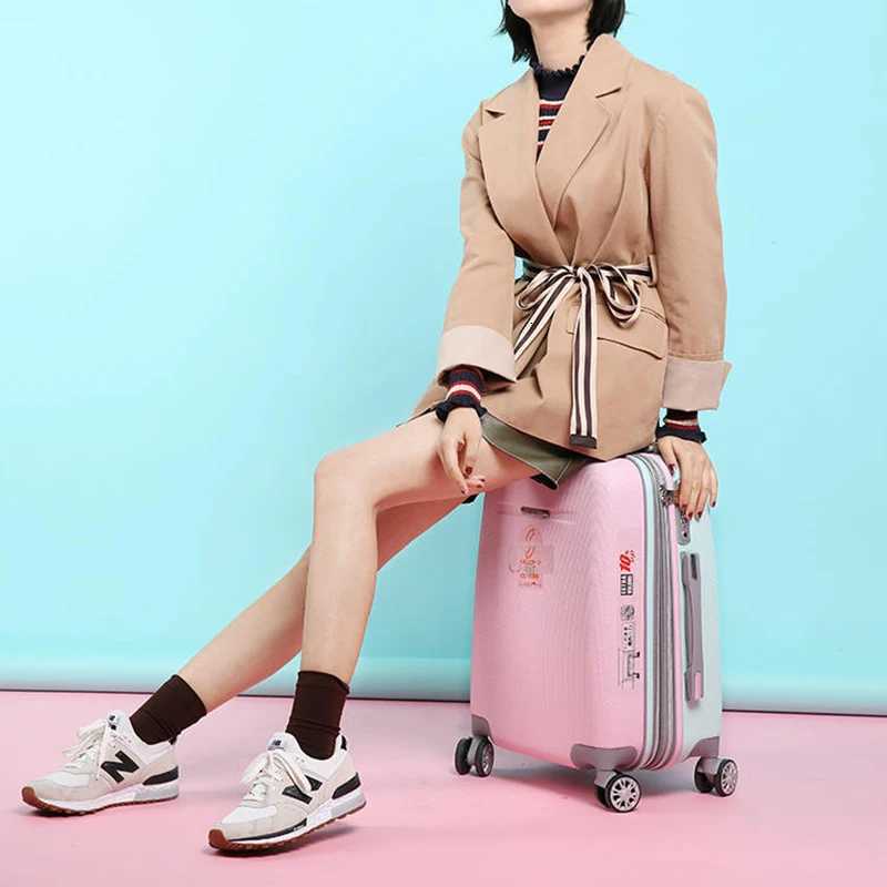 Expandable luggage Womens new high appearance level travel Combination box Childrens suitcase Trolley box Girls smallW251024