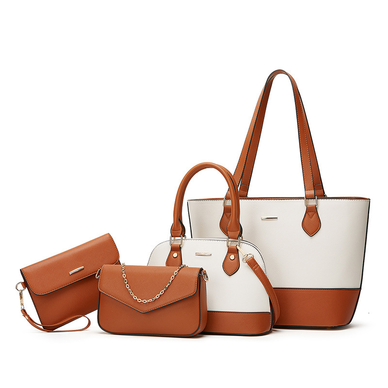Luxury handbag autumn and winter new designer bag trendy fashion women's shoulder bag minimalist splicing versatile bag four piece set