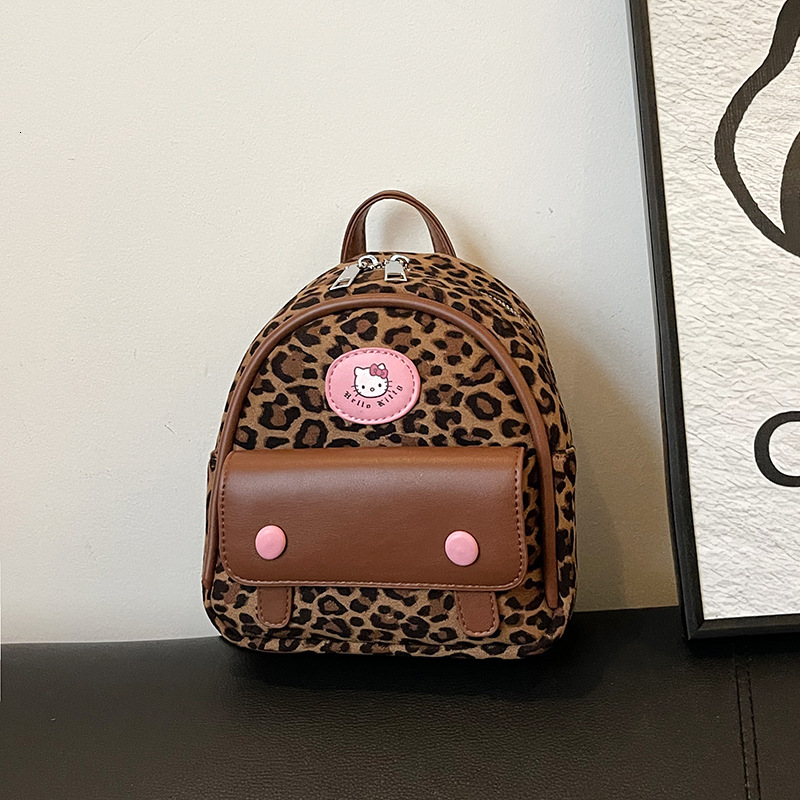 Autumn and Winter New Fashionable Retro Leopard Pattern Mini Backpack for Girls, Cute Family, Fashion Backpack Designer, Travel Backpack