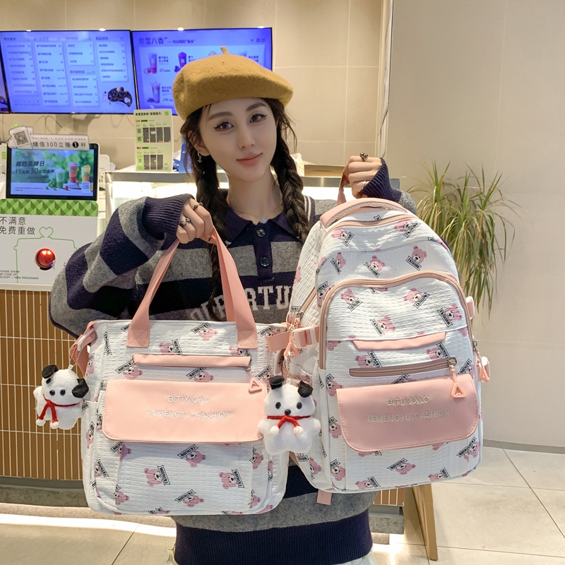 Large Capacity for Female Junior High Students, Casual Fashion Backpack with Unique Design, Niche School Bag