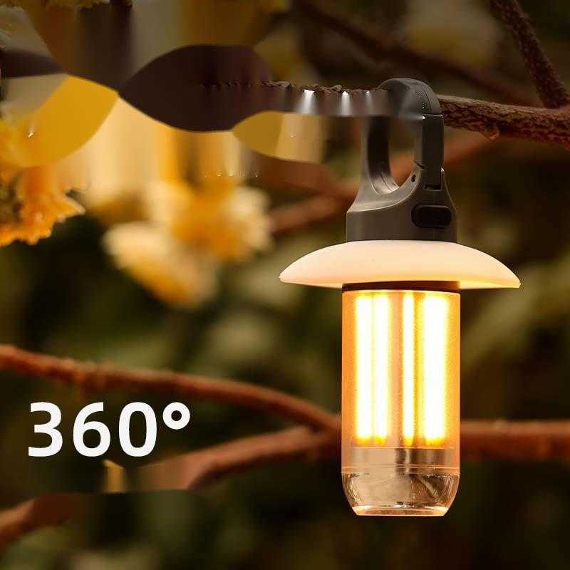 New Portable MultiFunctional Camping Light Dual Light Source TwoinOne Flashlight Outdoor Atmosphere Tent Light Camping Light W251024