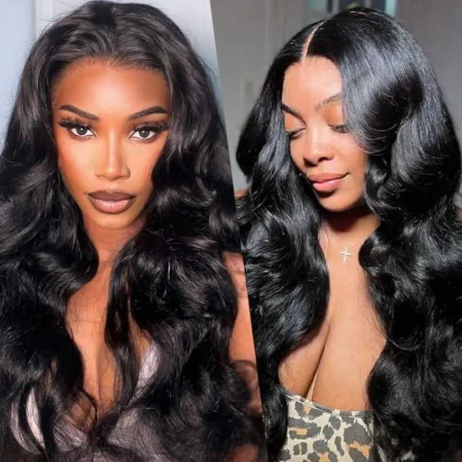 V Part Wigs Human Hair Body Wave Glueless Wigs Human Hair 100 Half Wigs With Clip In 5X5 Hd Lace Closure Wig Beginner Friendly W251023