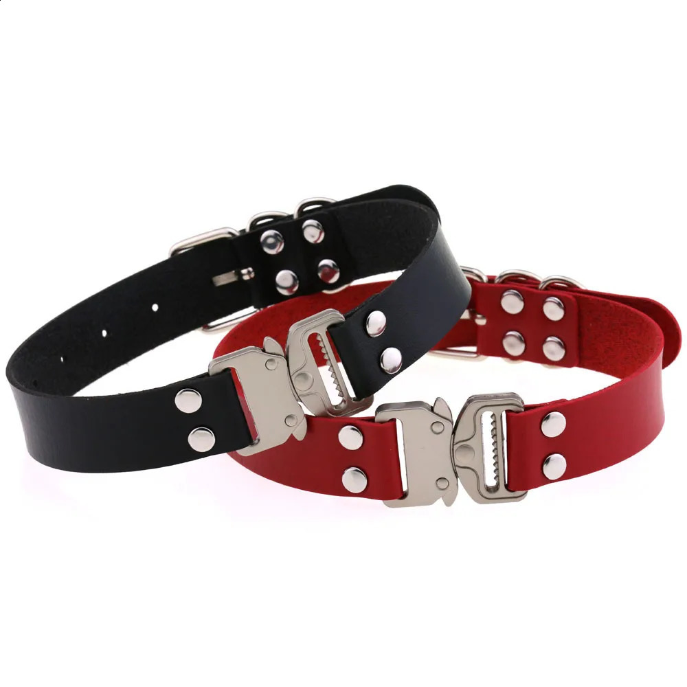 Harajuku Choker Eyesplice Buckle Necklace PU Leather Cosplay Anime Necklaces Collar Gothic Jewelry Gift 251023