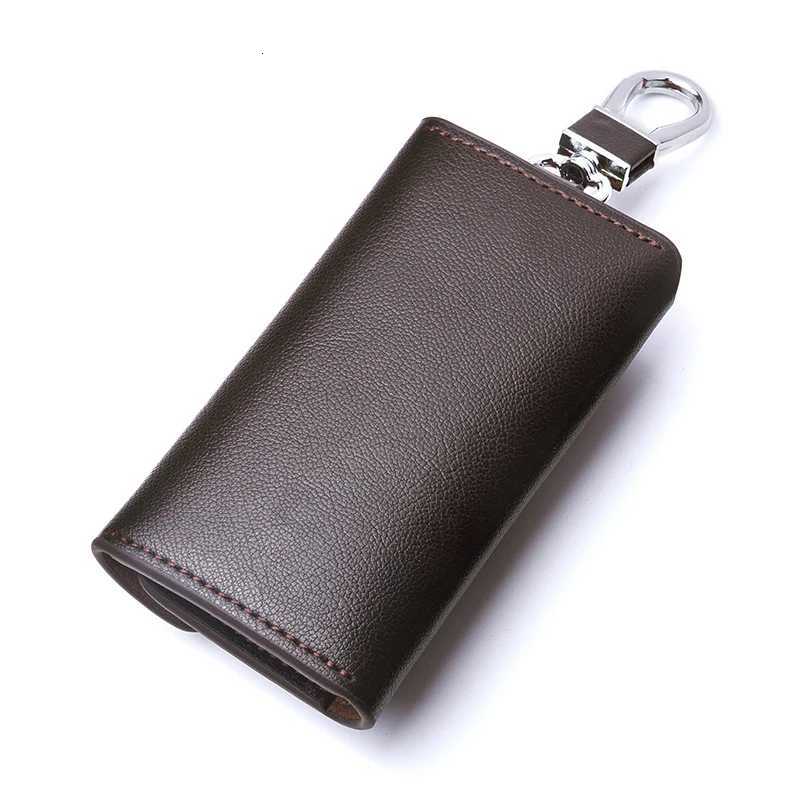 CONTACTS Mens Genuine Leather Key Wallets Fashion Housekeeper Key Holders Male Keychain Casual Key Case For Men Key Rings Z251023