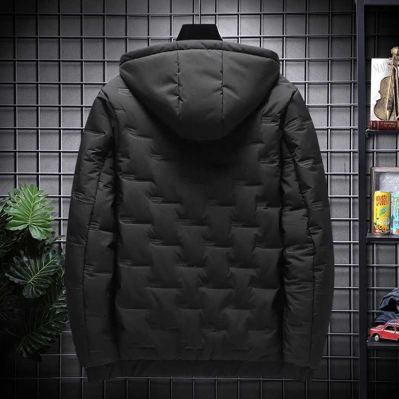 New Winter Mens Padded Hooded Parkas Warm Clothes Trendy Down Cotton Padded Jackets Loose Coats Thickened Warm Bread Jackets Z251024
