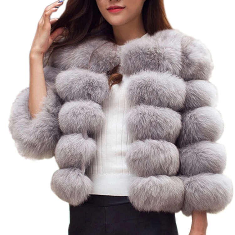 ZADORIN S-6Xl Mink Winter Black White Coat Elegant Fluffy Faux Jacket Top Short Fur Coats Woman Clothing fur coat