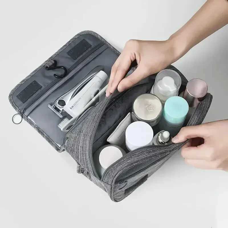 Oxford Fabric Men Business Portable Storage Bag Toiletries Organizer Women Cosmetic Bag Waterproof Hanging Travel Wash PouchT251024