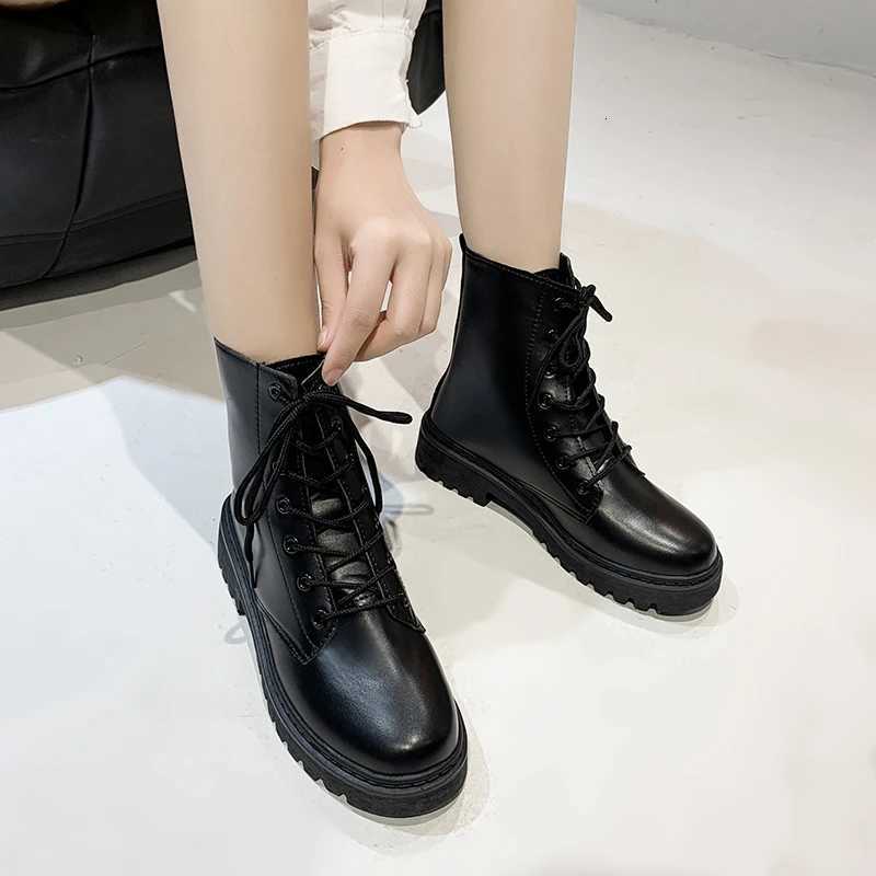 New Solid Color Simple Crossstrap Fashionable Womens Shoes Plus Velvet Warm Casual and Comfortable Short Boots Chaussure Femme W251024