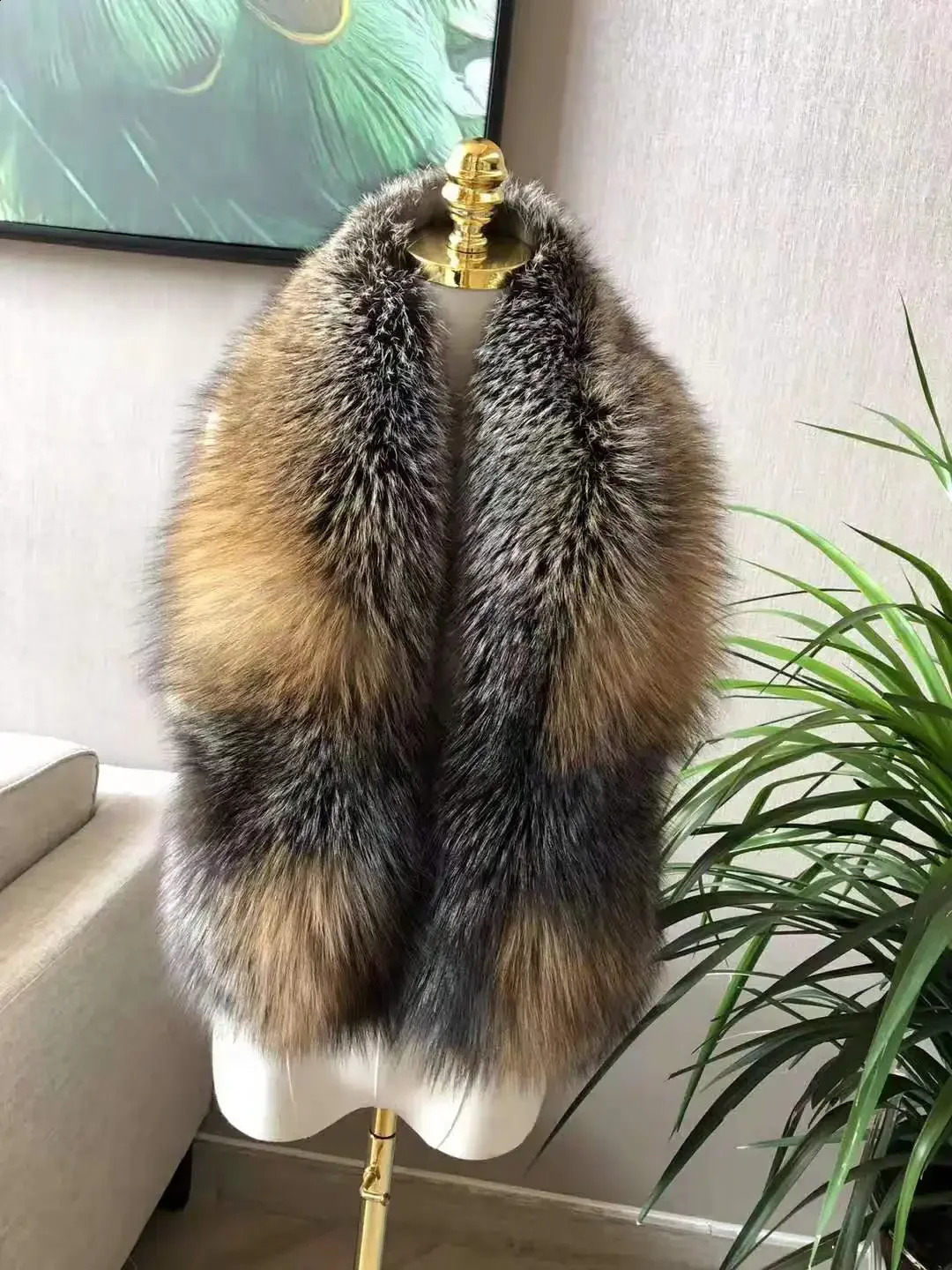 MSMinShu Genuine Fox Fur Scarf Fox Skin Scarf Big Size Natural Fox Fur Shawl Winter Women Stole 251021 - view 7